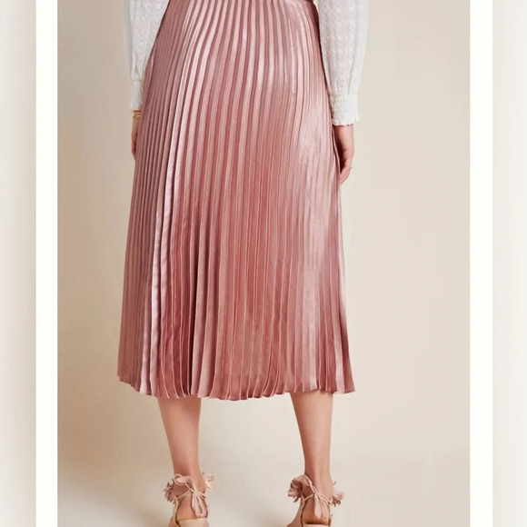 MAEVE ANTHROPOLOGIE Paulina Pleated Midi Skirt Bow Tie at Waist SOLD OUT - Picture 5 of 12